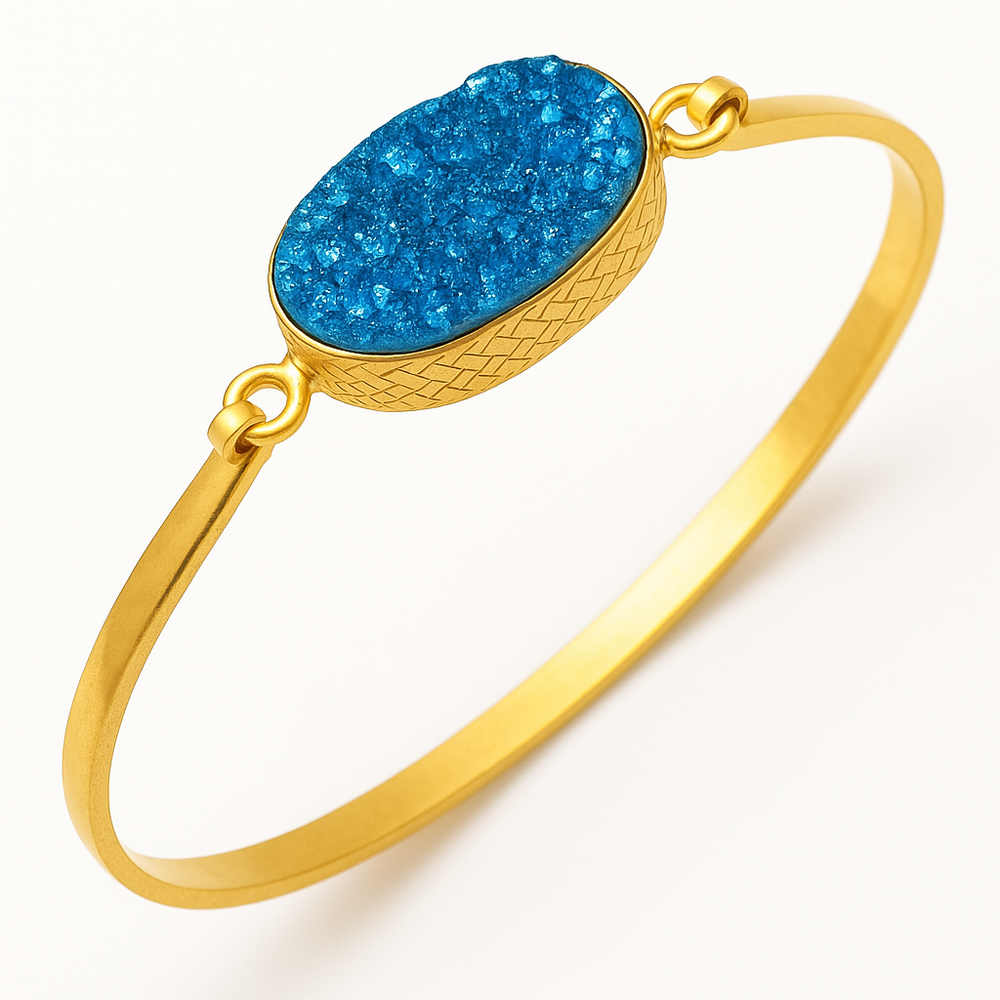 
                  
                    Druzy Brass Gold Plated Bracelet
                  
                