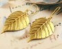 Golden Leaf Hook Earrings