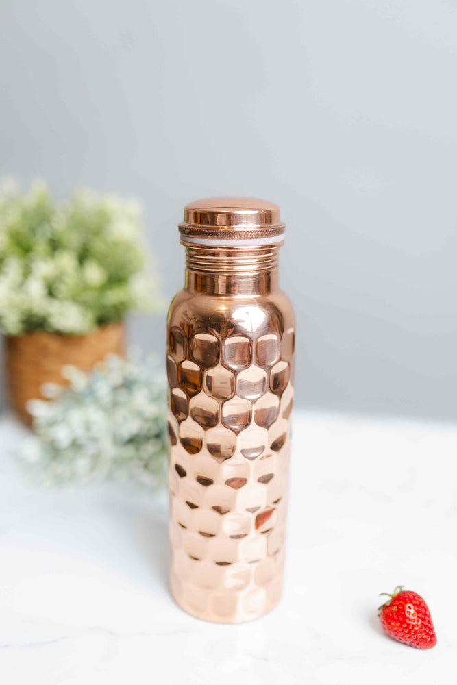 Diamond Copper Water Bottle - copperdirect