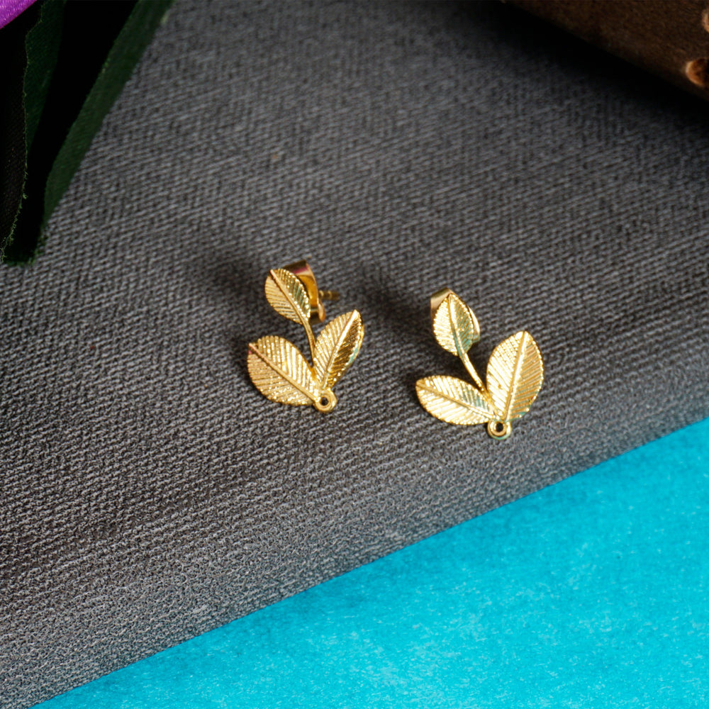 Golden Foliage Earrings - copperdirect