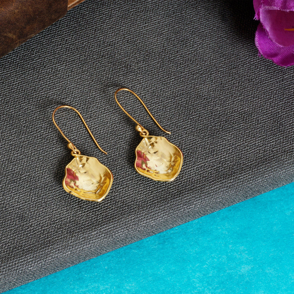 Golden Petal Earrings - copperdirect
