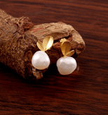 
                  
                    Lustrous Leaf Pearl Earrings - copperdirect
                  
                