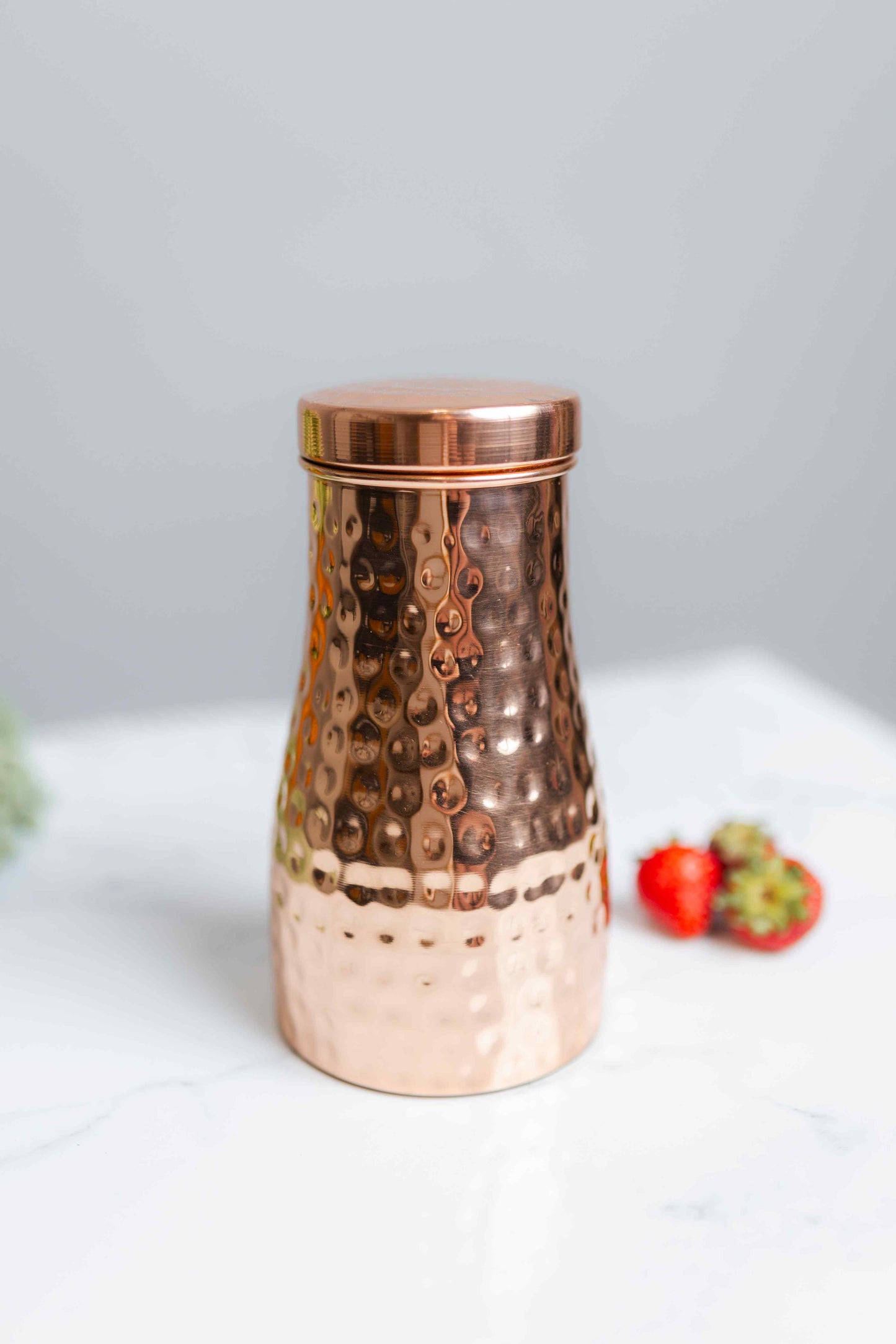 Pure Copper Hammered Water Flask - copperdirect