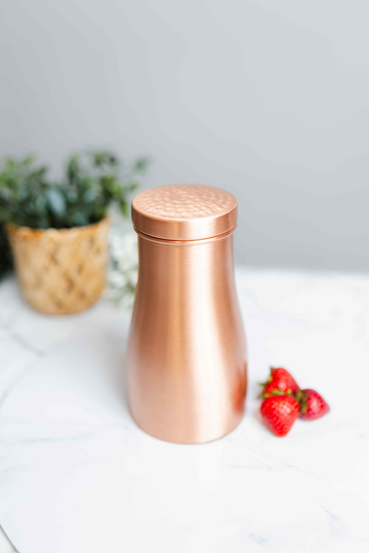 Pure Copper Plain Water Flask - copperdirect