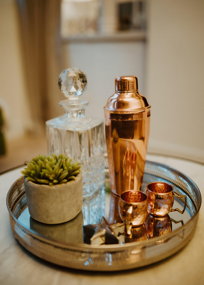 Buy Online Copper Water Bottle Gift Set with Glass - 1 Liter – Copperlly
