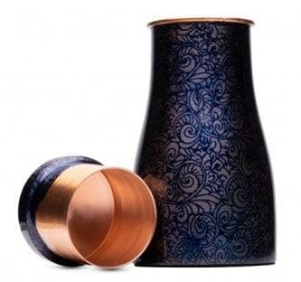 Pure Copper Printed Water Flask - copperdirect